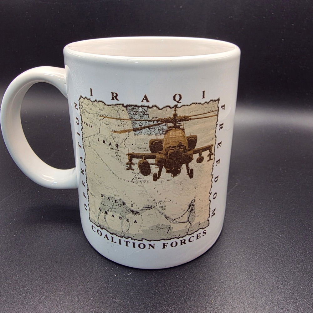 Operation Iraqi Freedom Coffee Mug White Excellent OIF‎ Military